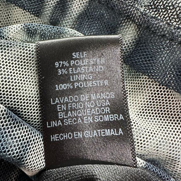 Sunday in Brooklyn Sleeveless Blouse Top Small Black Blue Gray Mesh Lined Gothic - Picture 8 of 9